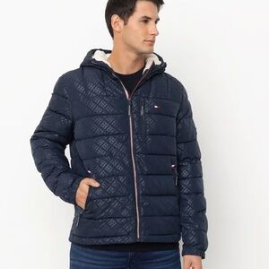 NWT - Tommy Hilfiger Men's Midweight Sherpa Lined Hooded  Puffer Jacket - Size S